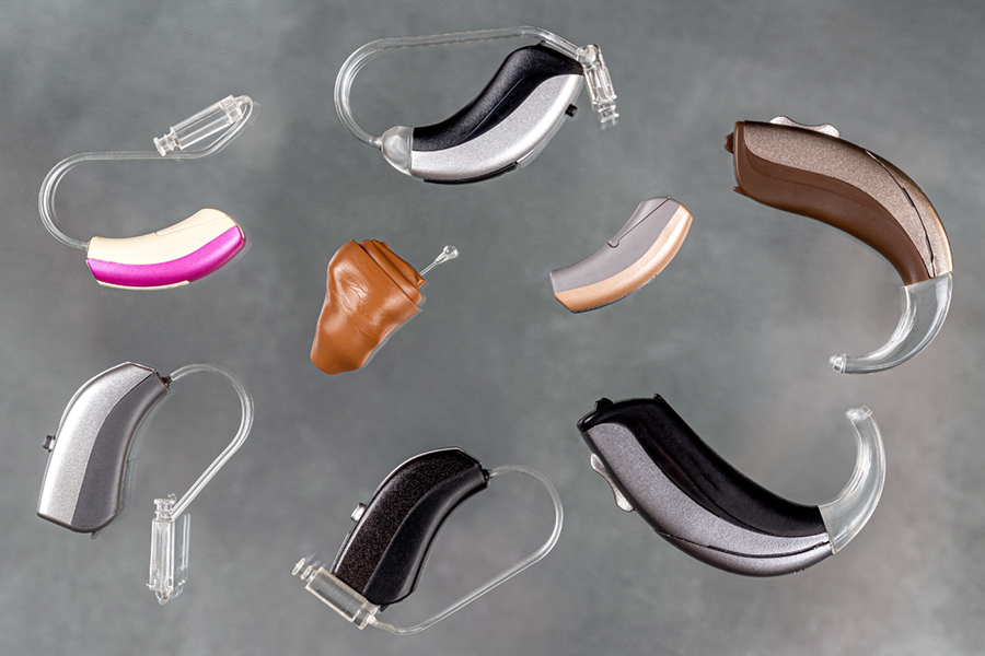 a variety of hearing aids